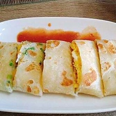 ネギ卵入り薄焼きパン