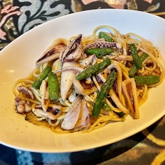 イカとアスパラの和風パスタ