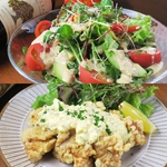 自家製のドレッシングのサラダや本場宮崎の味を再現！チキン南蛮が大人気です。