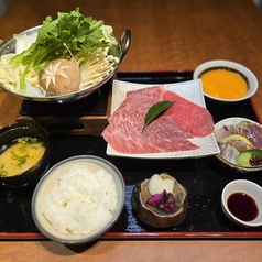 すき焼きしゃぶしゃぶ一芯のコース写真