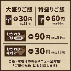 選べるご飯のサイズ！