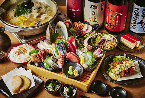 駅チカ!直接仕入れた魚介が自慢!こだわりの新鮮貝料理などのお刺身やお酒を楽しめます