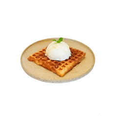 ワッフル＆グリークヨーグルト [by & Yogurt]