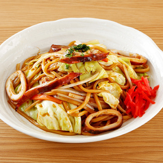 太麺イカ焼きそば