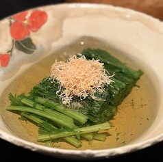 わさび菜のおひたし