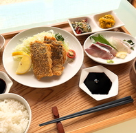 季節メニュー; &nbsp;あじフライとお刺身ランチ