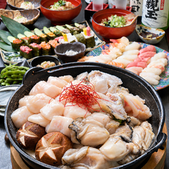 生産者直営 海鮮居酒屋 Rikusui 寿司 天ぷら 刺身のコース写真
