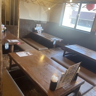 大型宴会が可能な掘りごたつ式のお座敷完備