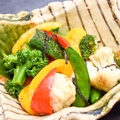 料理メニュー写真 彩り野菜の塩昆布バター焼き