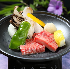 長崎和牛の陶板焼き