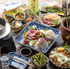 囲炉裏のおっきゃがり 活魚煙舎 かつぎょえんやのコース写真