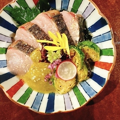 寒サワラと芽キャベツのジェノベーゼ酢味噌