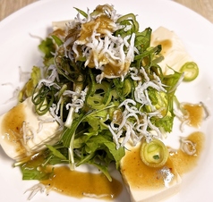 と九条ねぎの豆冨サラダ