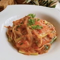 料理メニュー写真 海老のトマトパスタ