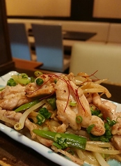 鶏せせりのネギ焼き