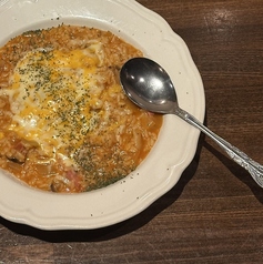 きのことベーコンのトマトリゾット