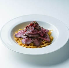 バーグメン風ローストビーフのぺペロンチーノ