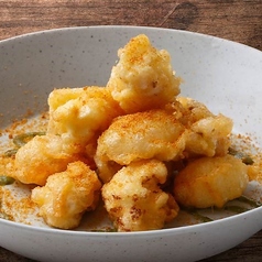 甲イカと野菜のフリット　～たっぷりカラスミかけ～