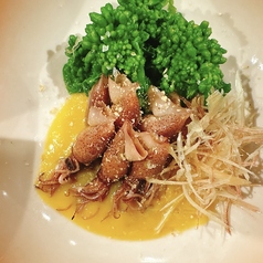 ホタルイカと菜の花の柑橘酢味噌