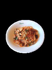 カキのパスタトマトソース