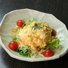 辛味のあるゆずドレッシングのたっぷり玉子のサラダ