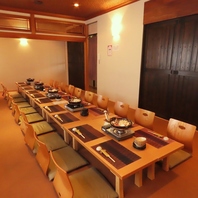 至福の大型宴会。完全個室でゆったり味わう旬の味覚。