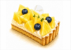 パインとブルーベリーのタルト