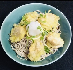 とり天レモンおろし蕎麦