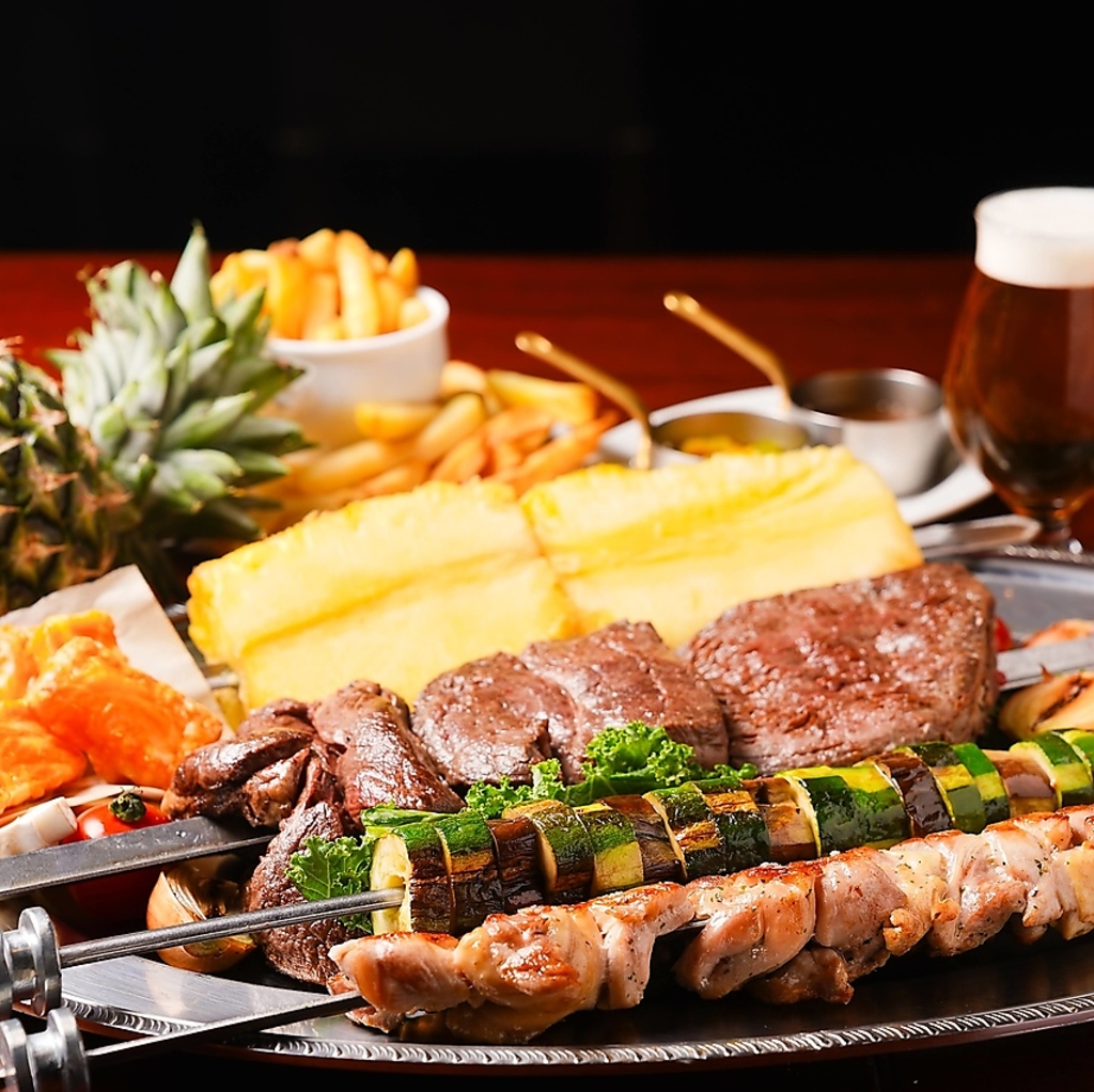 各種シュラスココースをご用意しています☆コースでもお楽しみ頂けます☆