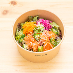 サーモンとオクラのごまポン酢ボウル