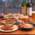 東北食材を使用した料理を楽しめる2時間飲み放題付きコースを4,000円からご用意しています。会社宴会や女子会など幅広いシーンにおすすめで、プラス1,000円でプレミアム飲み放題への変更も可能です。