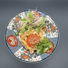 鶏の低温ユッケ