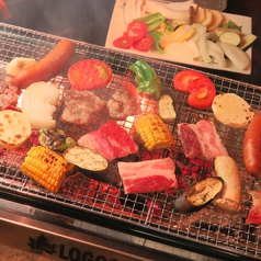 たっぷり3時間飲み放題付★ボリューム満点室内BBQコース♪