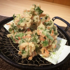 春菊と桜海老のかき揚げ