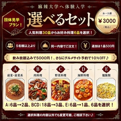 本格四川料理 麻辣大学 上野本店のコース写真