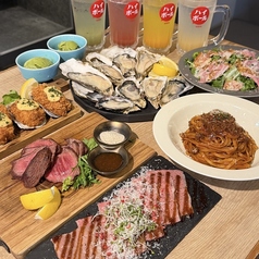 牡蠣と和牛の奴隷のコース写真