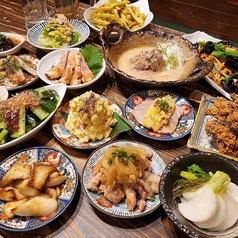 豚のしっぽと鶏のとさかのコース写真