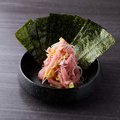 本鮪のおつまみ葱トロタク