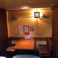 仕切りがあり、プライベートな時間を満喫できます