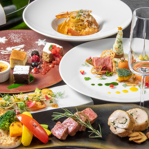 新鮮な魚や上質なお肉を使用した寿司や鉄板焼きなどを心ゆくまでお楽しみいただけます