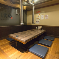 大人数様にも対応！掘りごたつ式のテーブル席