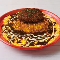 オムロコ(デミグラスチーズソースハンバーグのオムライス)