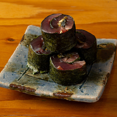 鰹と葉わさびの海苔巻き