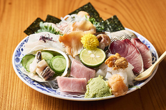 魚の店の刺身盛り2人前