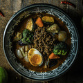 料理メニュー写真 ゴロゴロ野菜と濃厚キーマのスープカレー