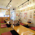 大阪下町のような雰囲気の店内。2次会や3次会の利用も人気です！