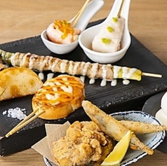 鉄板串と肴セット(八品)