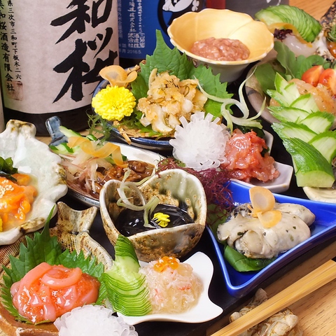 【話題の塩辛専門店】彩り豊かな海の幸30種類以上の塩辛と全国各地の日本酒を愉しめる