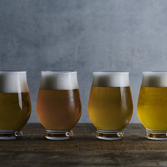 本日のクラフト生ビール飲み比べ4種