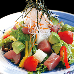 イマイユと旬野菜を味わう マグロとアボカドの和風サラダ